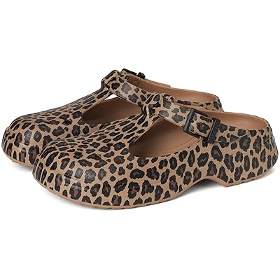Crocs Classic Mary Jane Clogs, Mary Janes for Women Slippers Sepia/Leopard