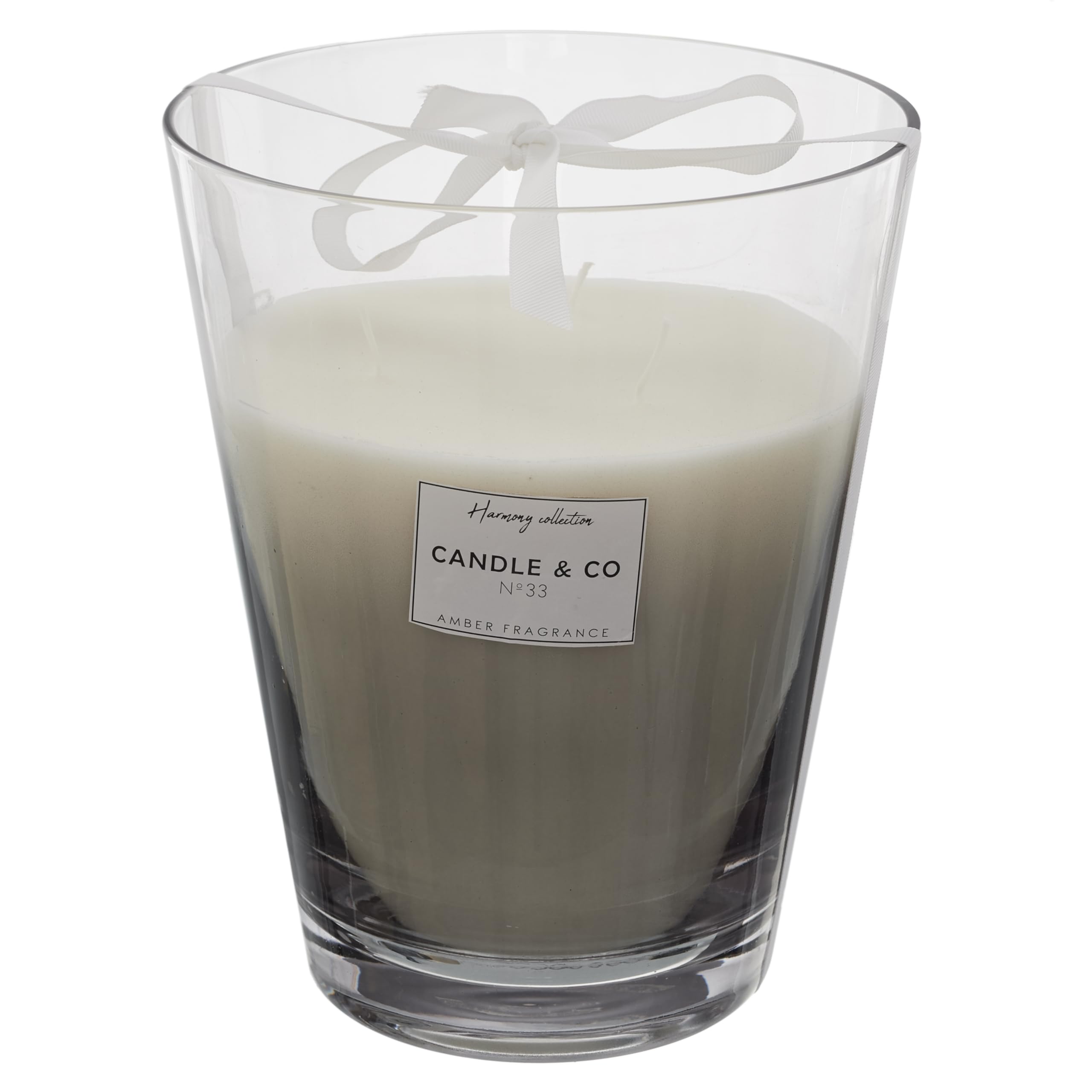 HOME DECO FACTORY Harmony Amber Duftkerzenvase 100h Grau