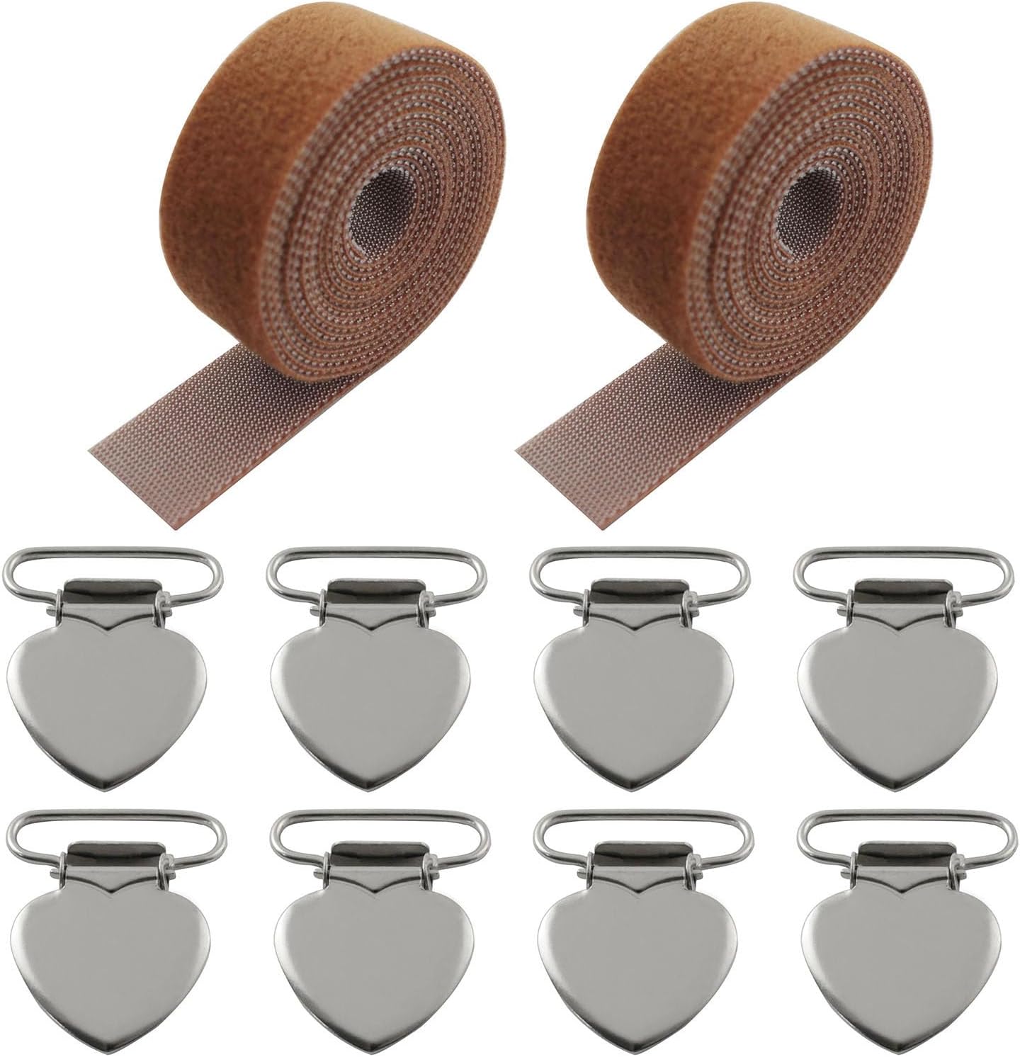 XGNG 2 Sets 10PCS Fabric Clamp Accessories for Cross Stitch Cross Stitch Fixing Clamp Set Side Tension Adjusters for Scroll Bars Universal Handmade Embroidery Stretching Device