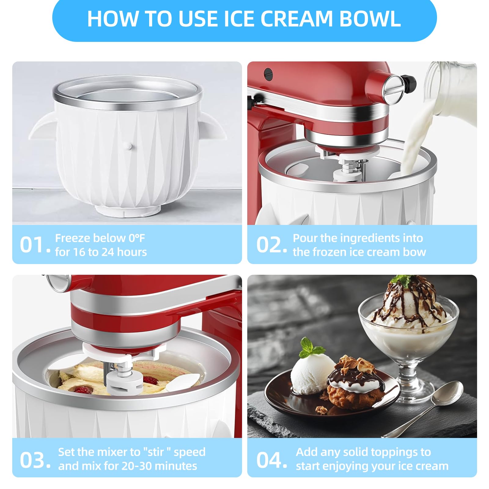 Piezas de repuesto para máquina de hielo KitchenAid Mixer Premium Unidad para máquina de hielo Accesorio