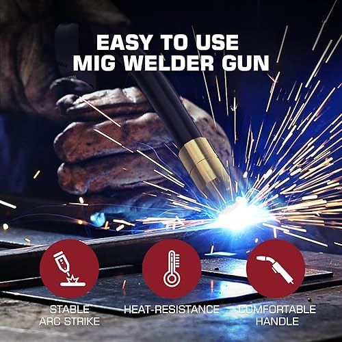 Miniatura 6 de ARCCAPTAIN Para Miller M-15 Mig Pistola de soldadura Antorcha Stinger 10 pies (9.8 ft) 150 Amp Reemplazo para Miller M-150M-15 (249040)