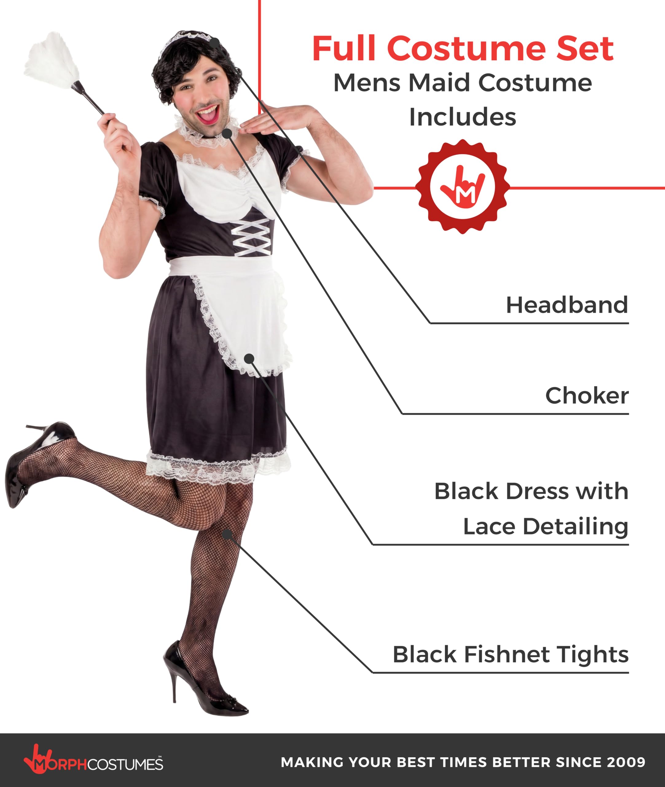Fun Shack Kostium Mężczyźni French Maid