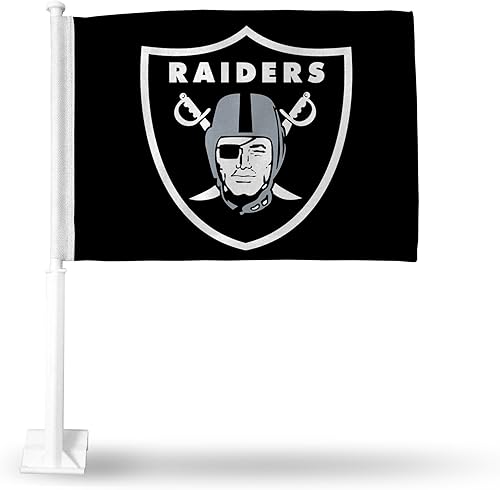Vista 92 de Rico Industries NFL Double Sided Car Flag - 16" x 19" - Strong Pole That Hooks onto Car/Truck/Automobile