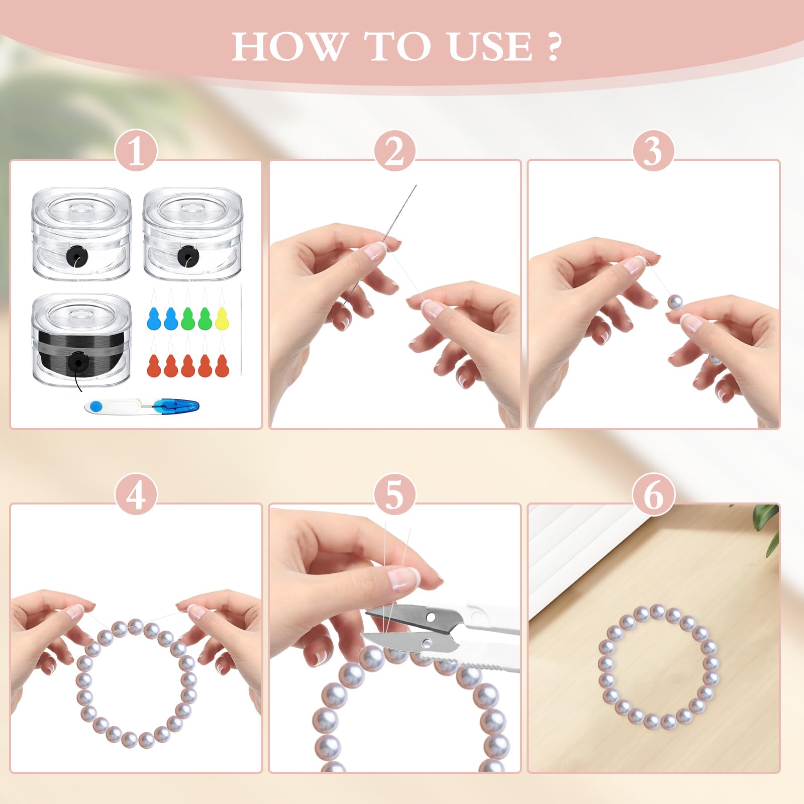 Fil élastique De 0,8 Mm Pour Fabrication De Bijoux, Colliers