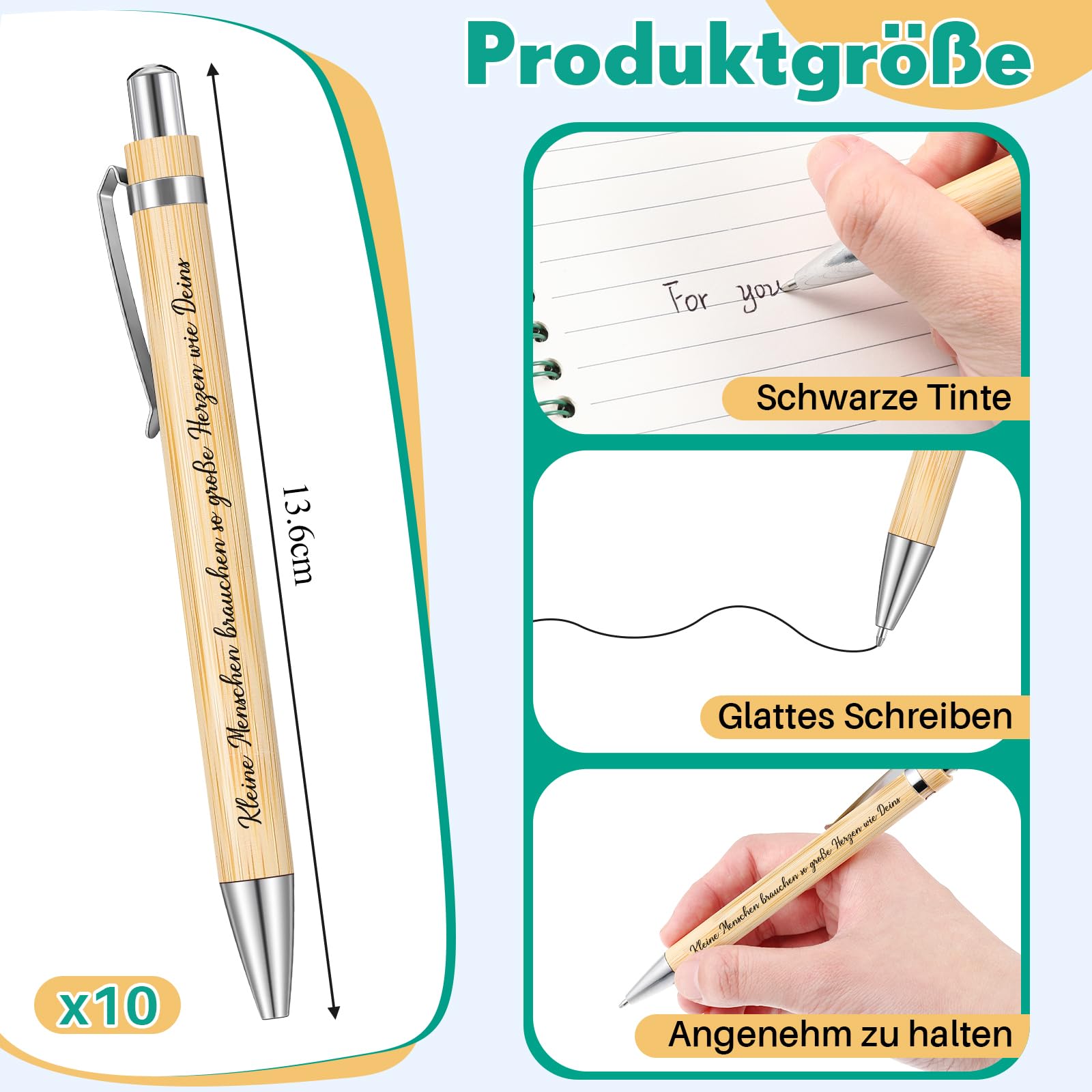 30 Sets Dankeschön-Geschenk – Motivationsstifte & Karten In Organzabeuteln