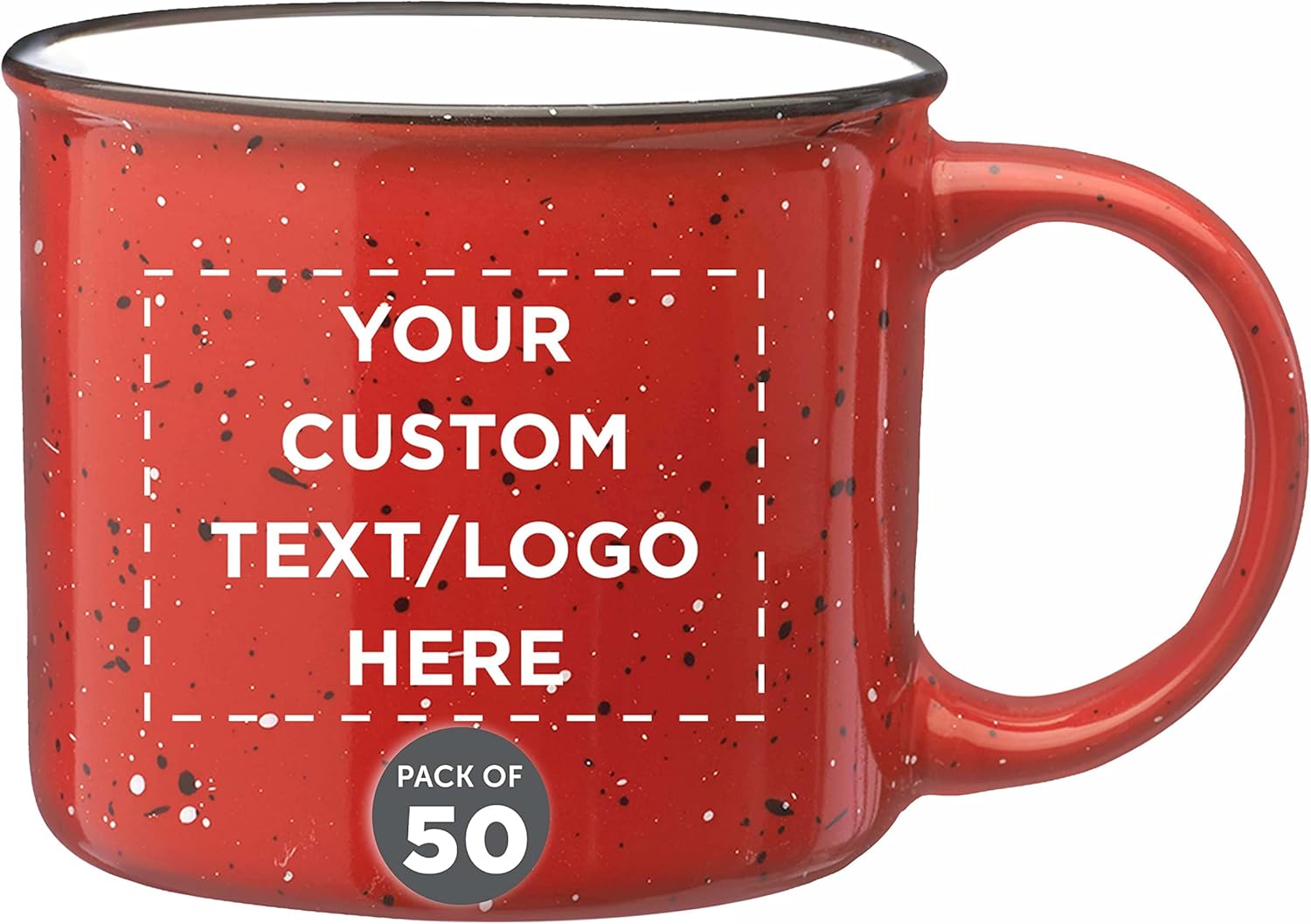Custom Ceramic Campfire Mug 13 oz. Set of 50, Personalized