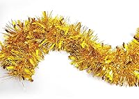 Vista 7 de YYCRAFT Guirnalda de oropel metálico de 6 yardas (3.5 pulgadas, azul rey/blanco)