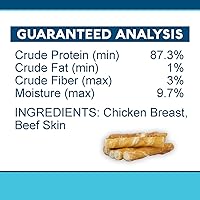 Vista 7 de Texas Pet Company Chicken Jerky Dog Treats Soft, Crunchy & Chewy Dog Chicken Jerky for Dogs Wrapped Rawhides, Large Dog Treats, 2 in 1 Healthy Dog