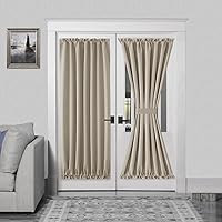 Vista 172 de Cortinas Dwcn para puerta, con bolsillo para barra Blanco grisáceo