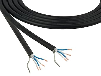 كابل ميكروفون CANARE L-4E6S ، رباعي النواة ، أسود سائب 50 قدمًا