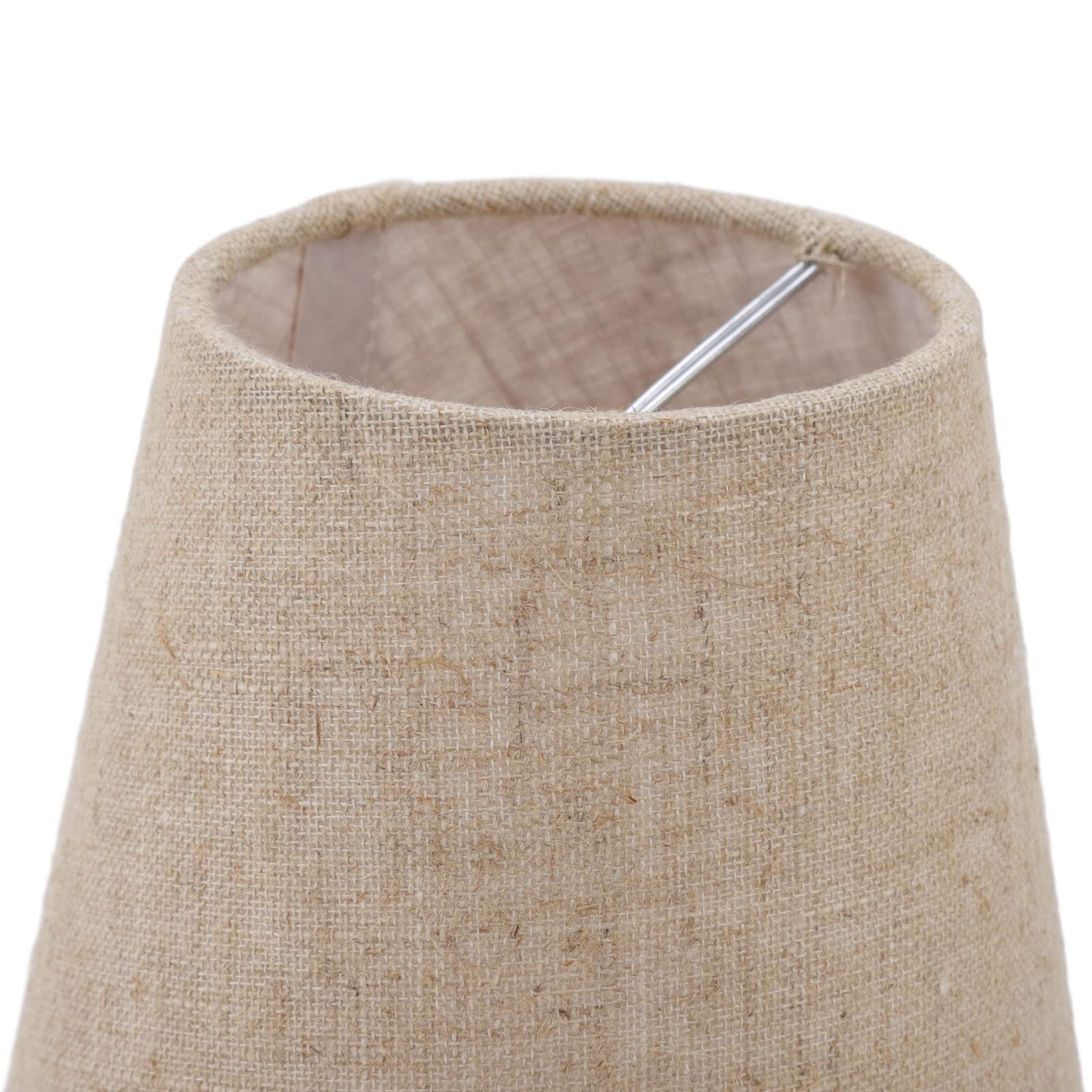Fafeicy 6pcs del Paralume in Tessuto in Lino Tamburo su Bulbo di Candela Accessori per la Sala da Letto