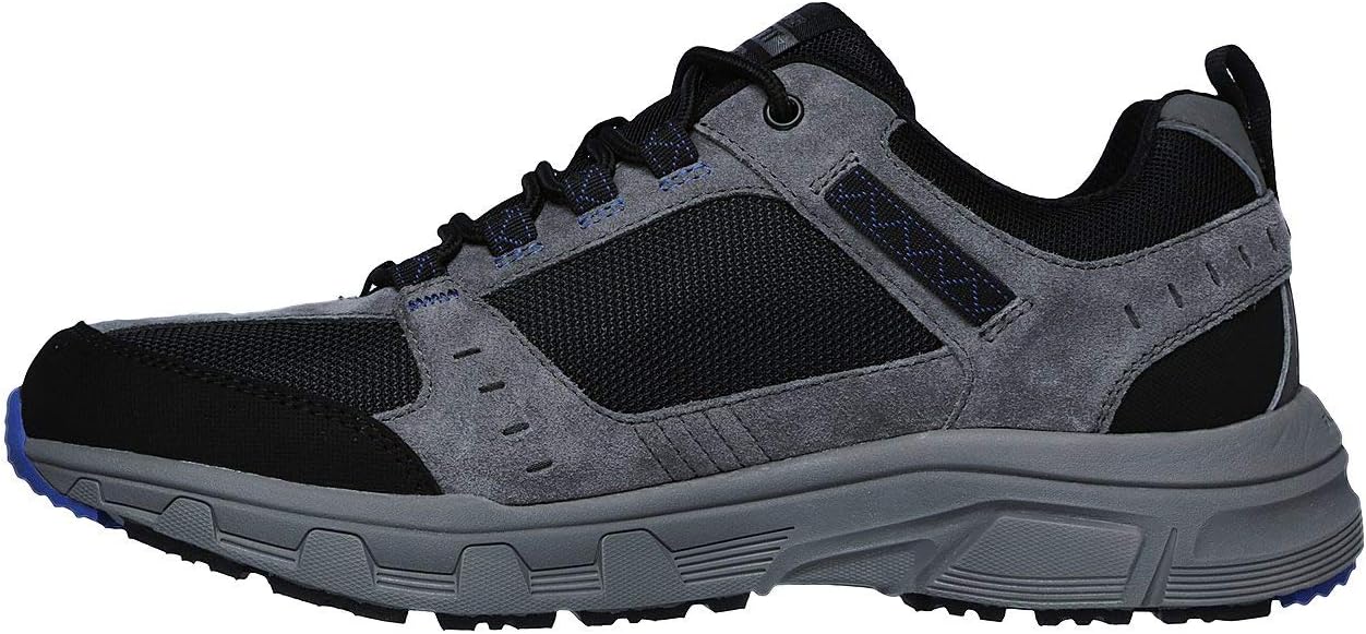 Skechers Men's Oak Canyon Oxford, Charcoal/Black, 11 4E US