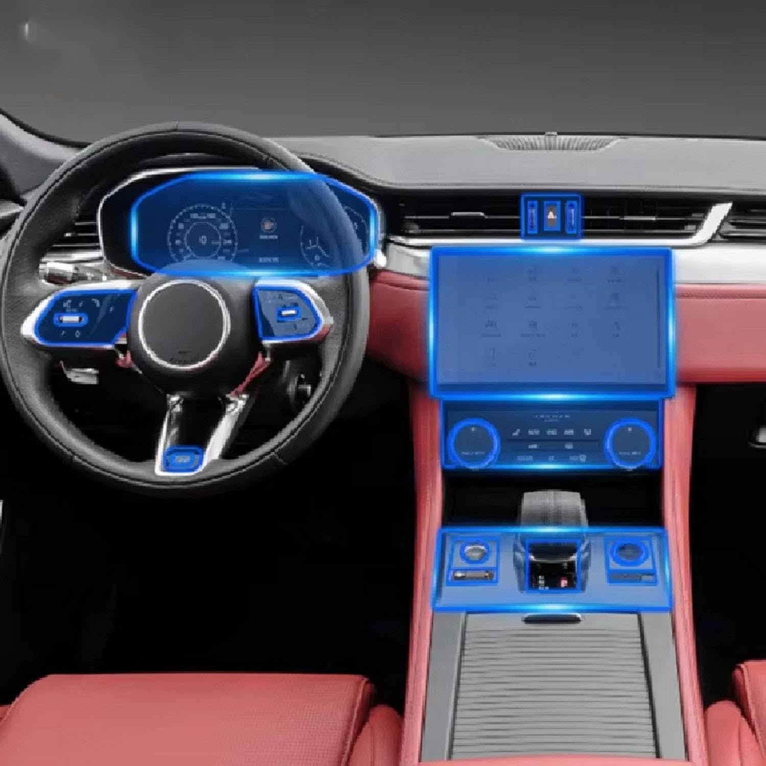 Film PPF Jaguar F-PACE anti-rayures protection console centrale