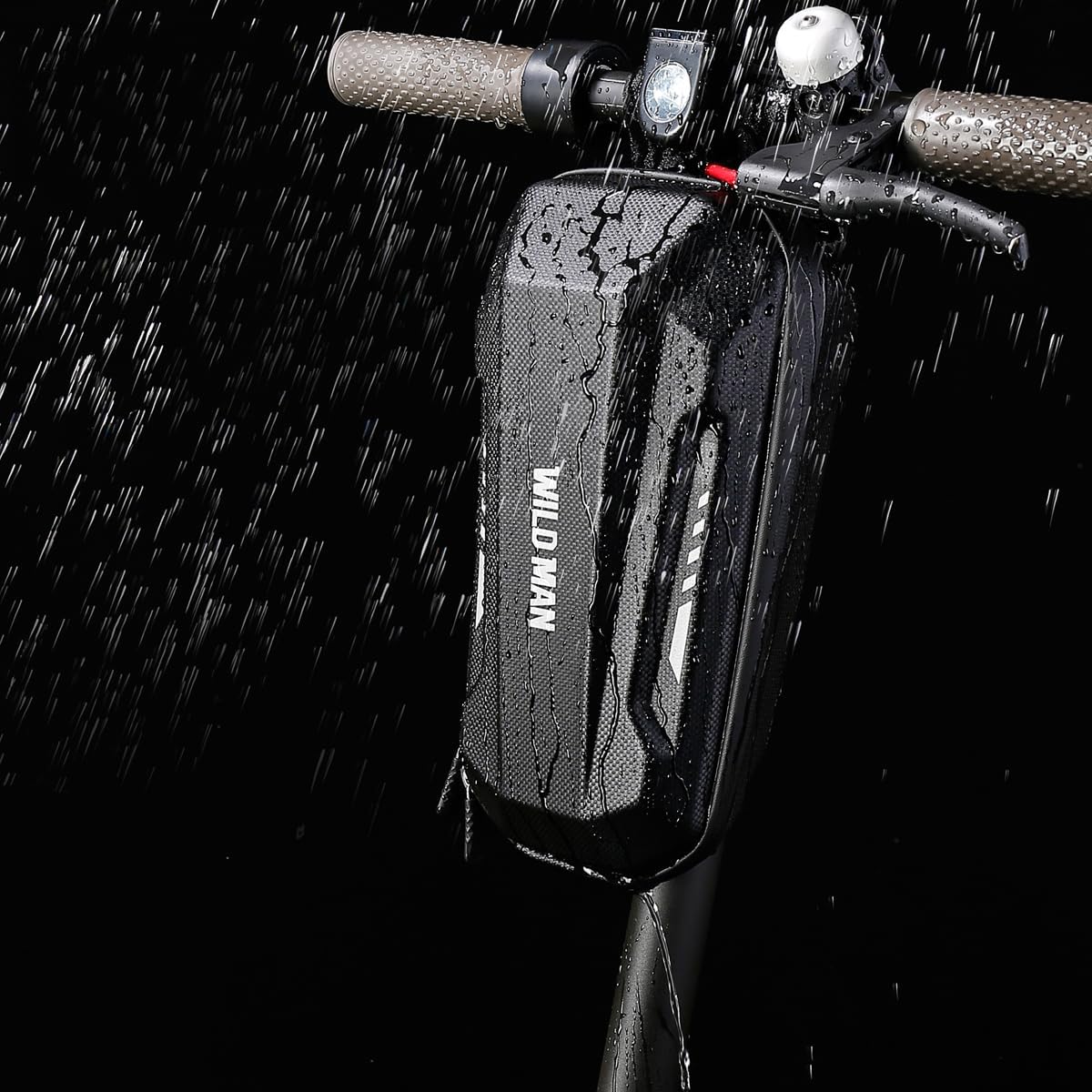 WILD MAN 2L or 3L Hard Shell Rainproof Scooter Storage Bag for Kick Scooters Folding Bike KickBoard Handlebar Bag MTB