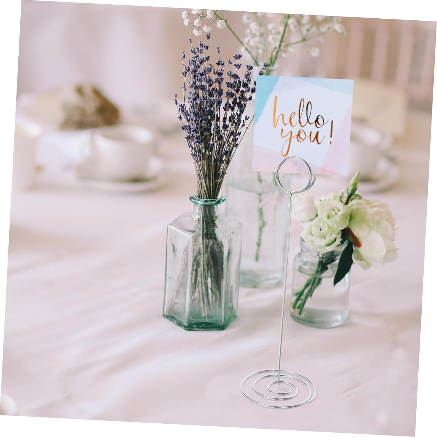 12pcs Metal Mini Place Card Holders Round Photo Clips for Wedding Table Numbers Memo Note Display and Lightweight Sign Holders for Events and Decorations