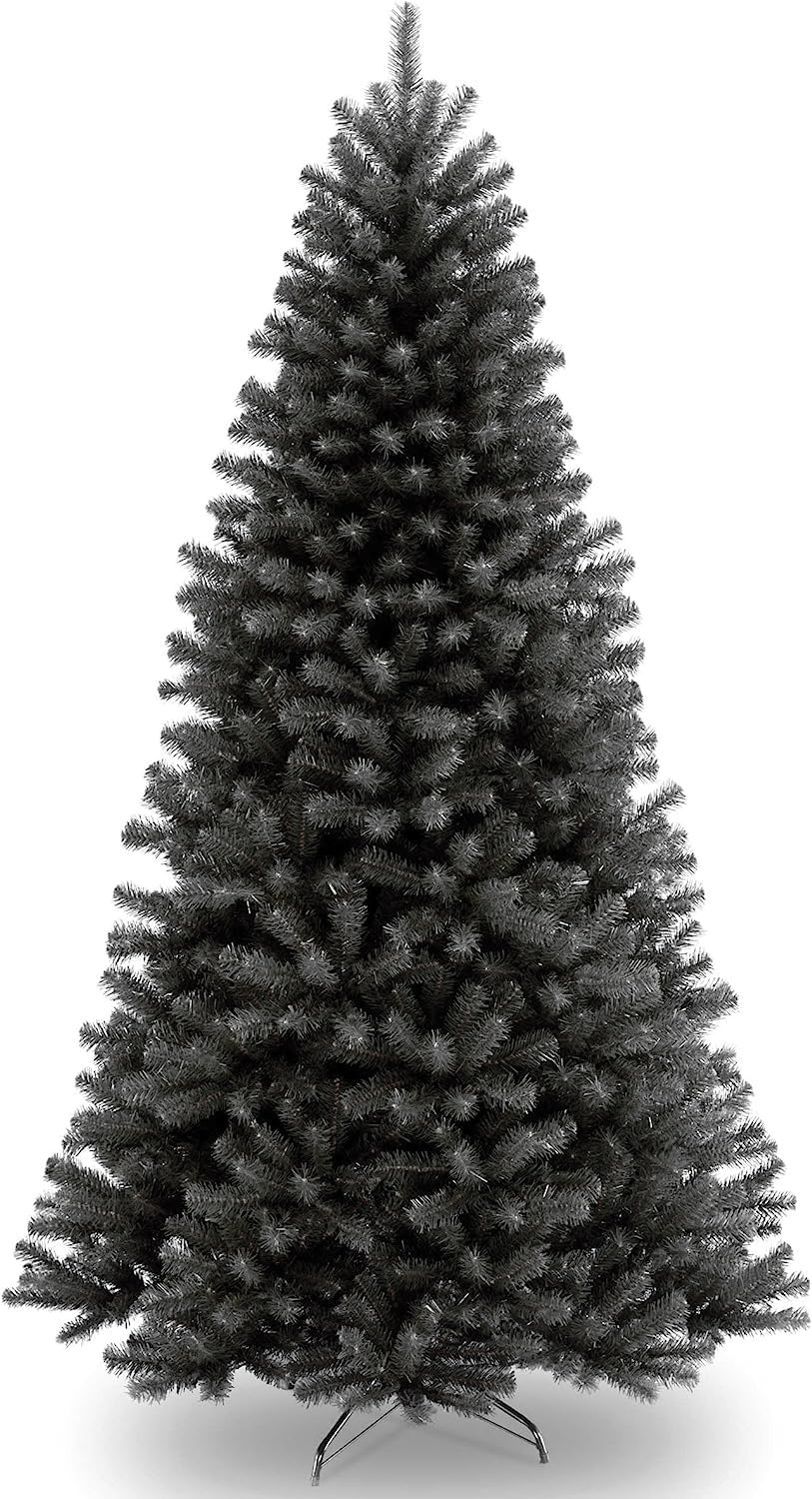 National Tree Company Artificial Full Christmas Tree, Black, North Valley Spruce, Includes Stand, 4.5 Feet