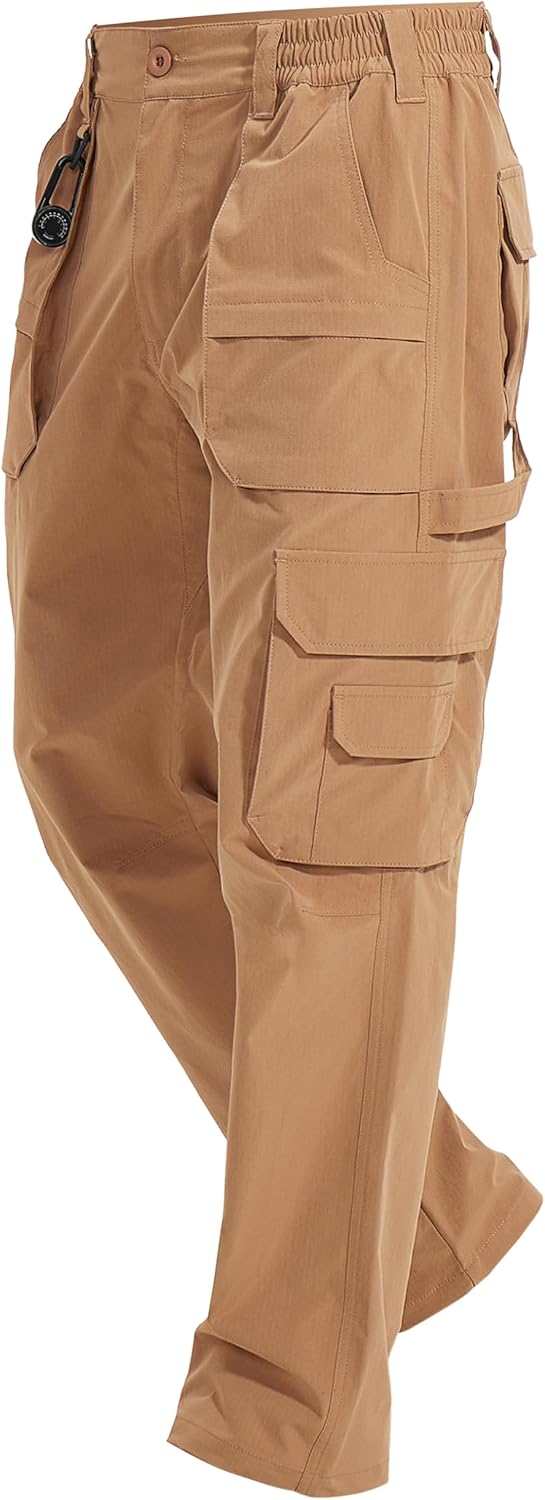 MOURCE Tactical Pants for Men Quick Dry Ripstop Cargo Pants Water Resistant Breathable Outdoor Pants with 9 Pockets