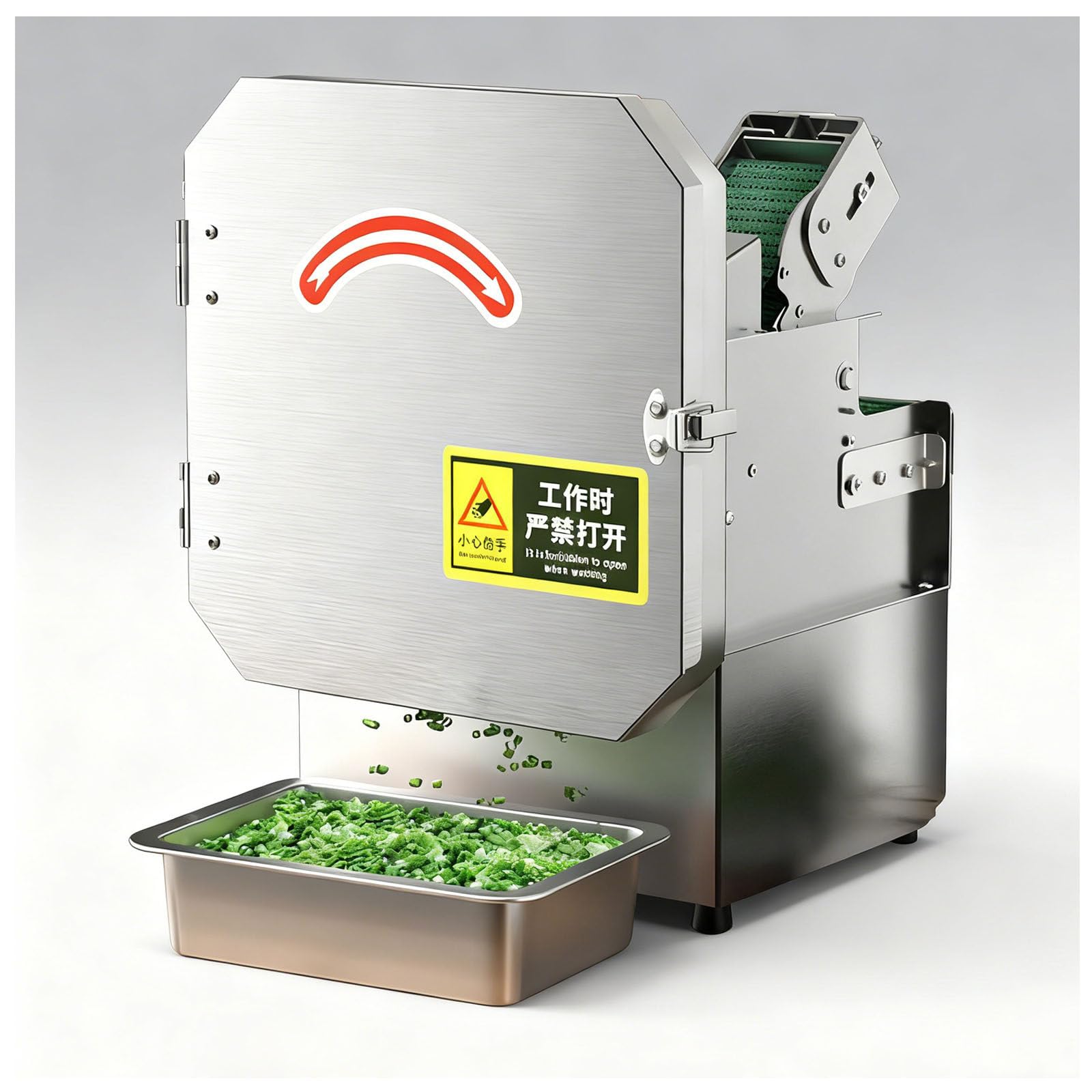 JKJZSALJ 200W Commercial Scallion Slicer,Compact Electric Vegetable Cutter,1.5-35 Mm Thickness And Length Are Adjustable,For Chives Scallions