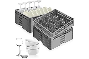 8-Piece Commercial Dish Rack for Kitchen and Restaurants