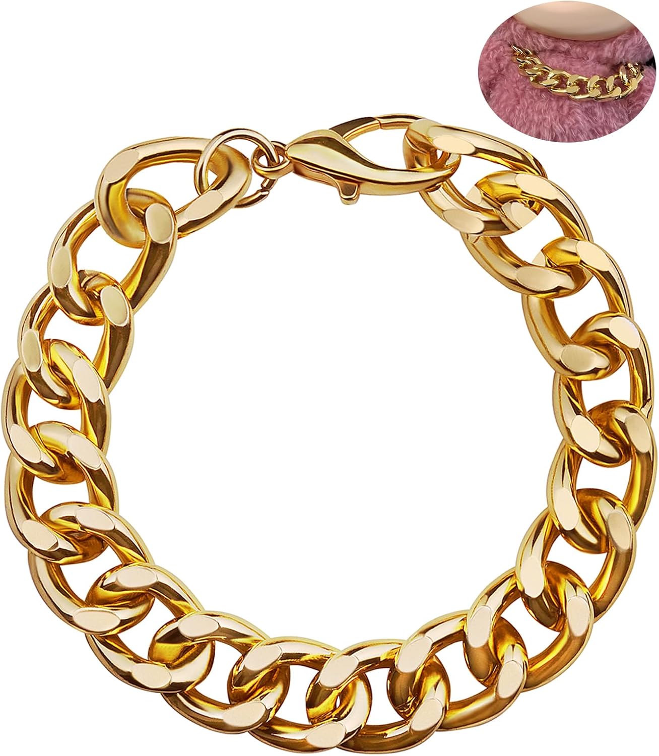 sunla Doll Necklace Charm Accessories for 17cm Dolls, Cute Decoration mini Chain Necklace Compatible with La Boo Boo- Silver Heart