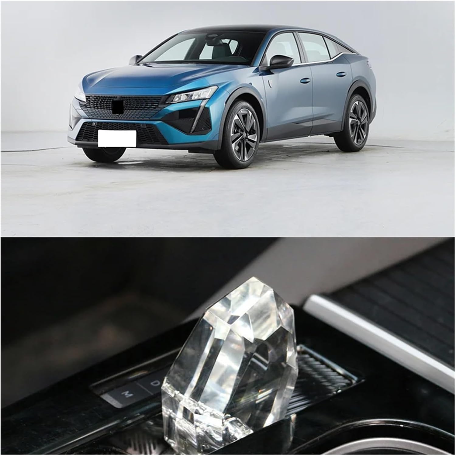 Gear Lever Crystal Gear Lever Sticker Modification Gear Lever Decorative Sticker Compatible for Peugeot 408 2023 2024