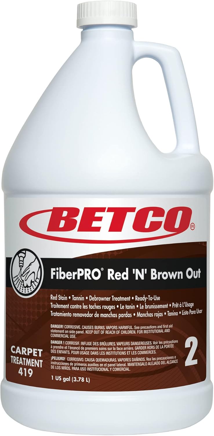 Betco® FiberPRO® Red 'N' Brown Out Carpet Treatment, 1 Gallon, Case Of 4