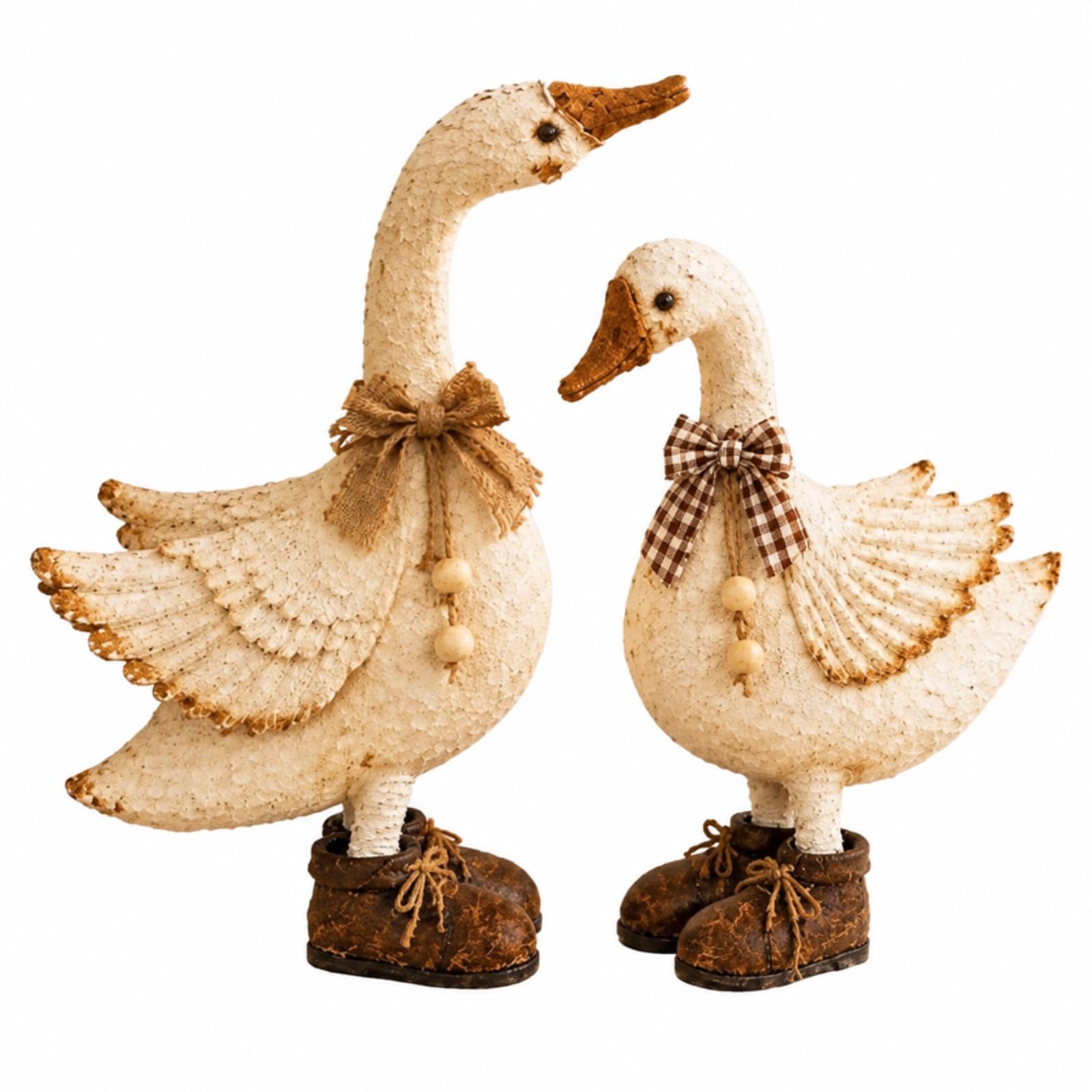 predolo 2 Piezas Figura Animal Granja con Relieve Adorno Rústico Animal Estético Figura Resina con Textura para Entrada,