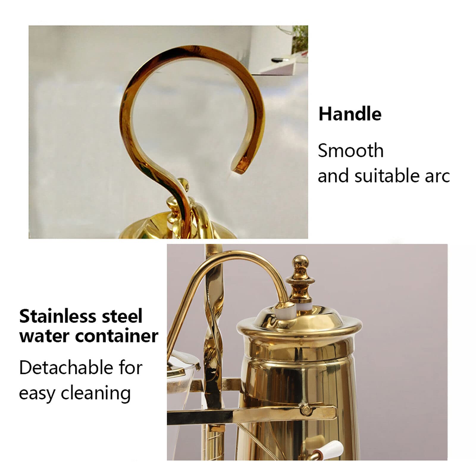 Siphon Balance Kaffeemaschine 400ml Siphon Kaffeemaschine Set Belgische Siphon Kaffeemaschine Vakuum-Kaffeebereiter Kaffee- und Teebrüher