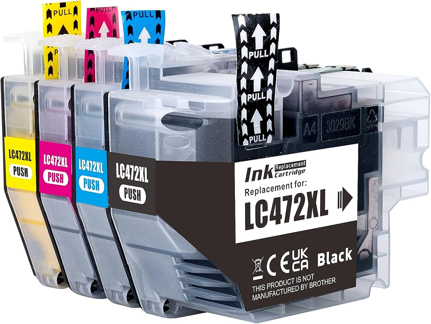 Nexnova® LC-472XL 4-Packs Compatible InkJet Ink Cartridge for Brother ...