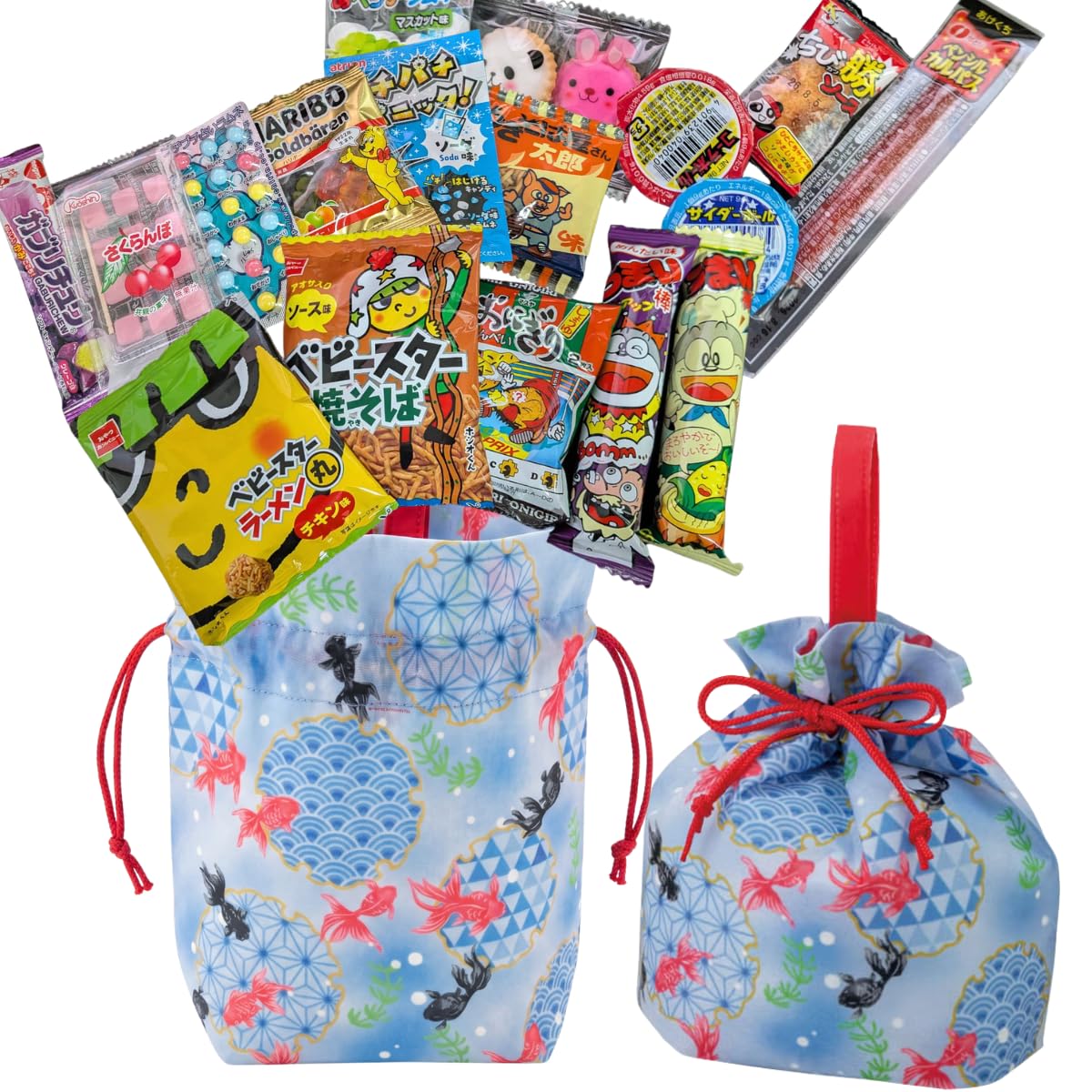 Amazon.co.jp: 【夏休みお菓子ギフト】〈お菓子15種類詰め合わせ 巾着