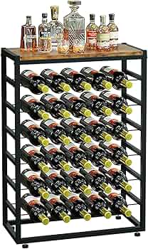 Amazon.co.jp: YOLEO ワインラック 自立式 6段 30本 ワイン