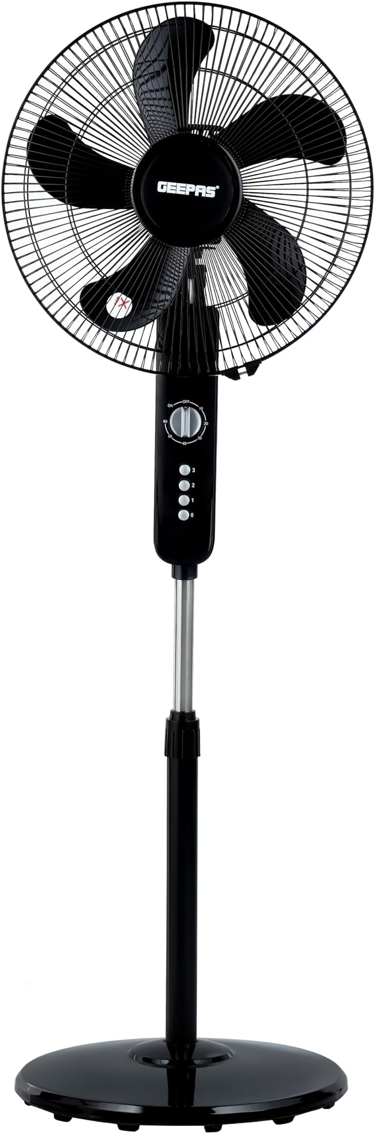 Geepas 16" Stand Fan, Wide Oscillation, 6PP Blades, GF9615 | Adjustable Height | 3 Speed Setting | Metal Safety Grill | Ideal for Home, Office, Restaurant, Etc