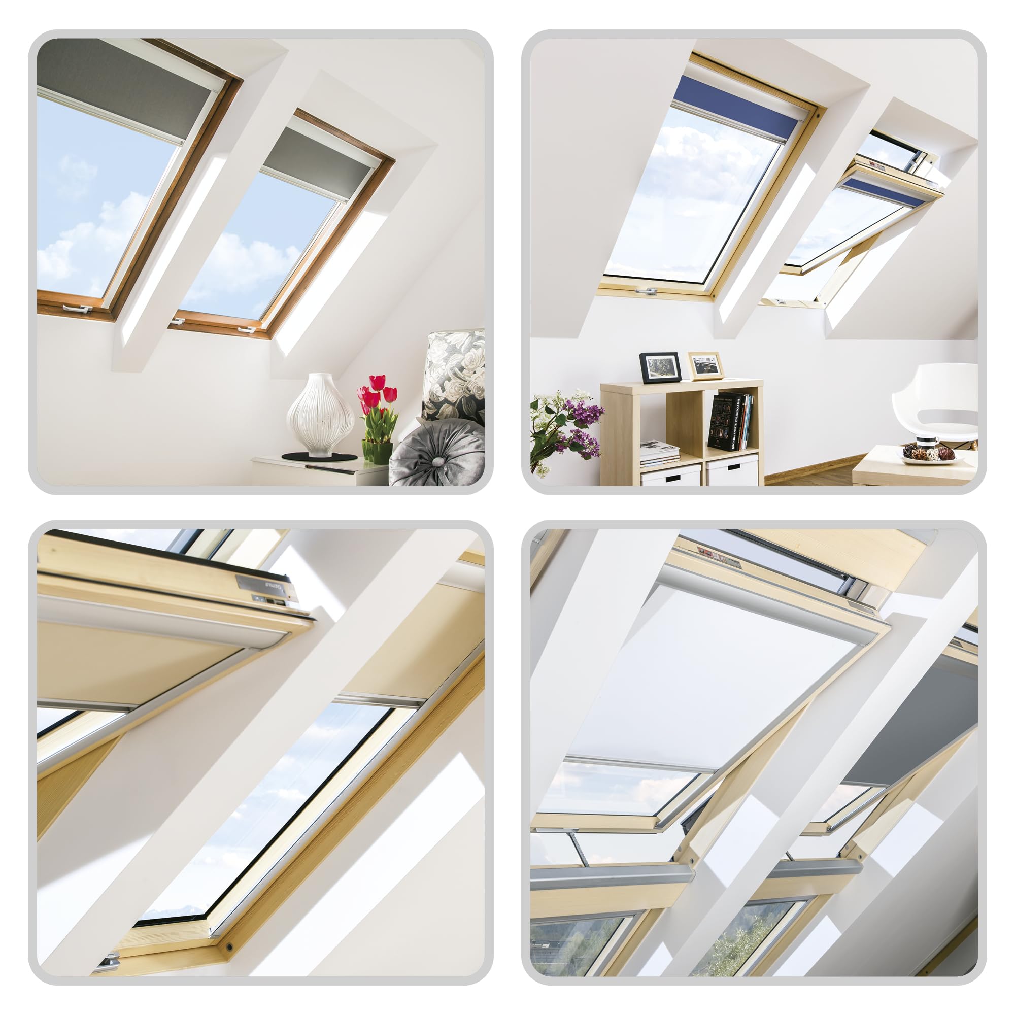 FAKRO - ARF Dachfenster Verdunkelung - Dachfenster Rollo - 78x118cm - Lässt kein Licht Durch, Schützt vor Sonne und UV-Strahlung - Verdunkelungsrollo mit Sonnenschutz - Farbe 265