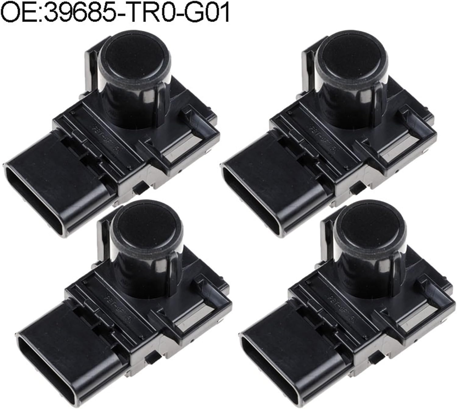 4Pcs PDC Parking Sensor Bumper Parking Assist Sensor Car OEM 39685-TR0-G01 39685TR0G01(Color:Black)