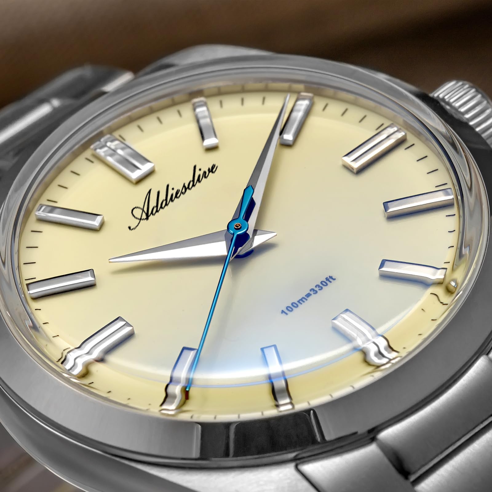 ADDIESDIVE 36 mm mała tarcza luksusowe zegarki dla mężczyzn grubość 11 mm zamiatanie sekundnik wodoodporny 100 m miętowy zielony/biały/szary/żółty zegarek unisex sukienka