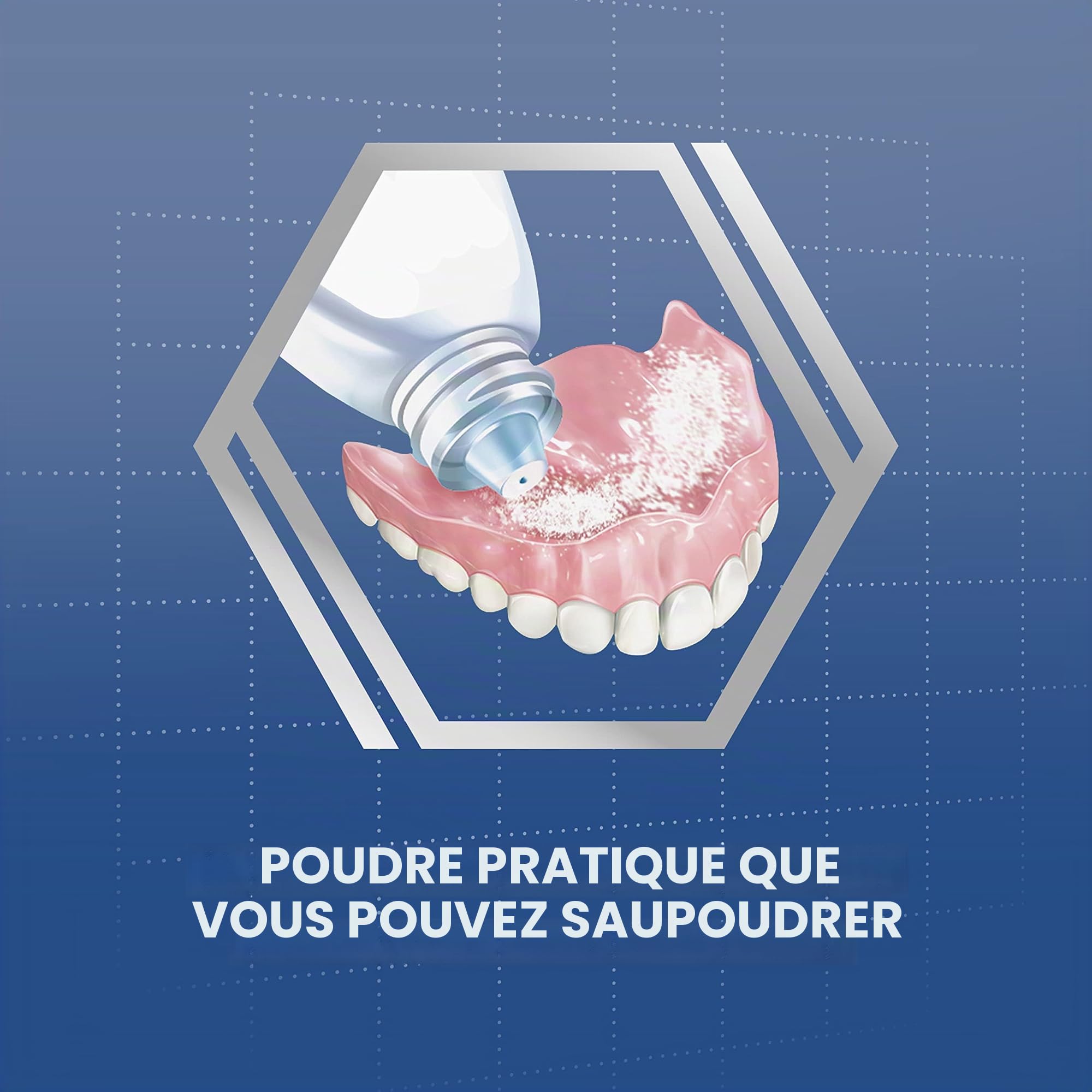 Super Poli-Grip Denture Adhesive Powder Extra Strength 1.6 oz Pack of 6
