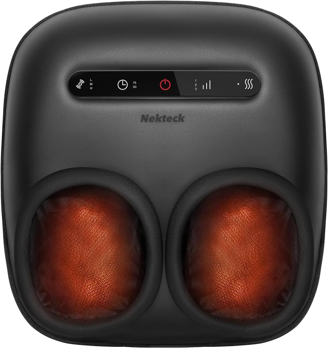 Nekteck Masajeador de pies con calor, máquina de masaje Shiatsu, amasamiento profundo, compresión de aire, mejora la circulación sanguínea y el bienestar de los pies, relájate para uso en casa y