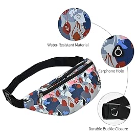Fanny Packs for Men and Women, Waterproof Sports Waist Pack Bag for Travel Hiking Running Hands-free Wallets, Easy Carry Any Phone
