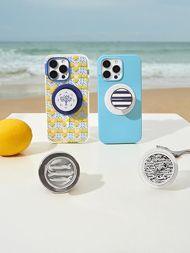 Vista 12 de PopSockets Agarre para teléfono con soporte expandible, agarre adhesivo, acetato blanco perla