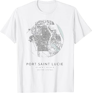 Port Saint Lucie Florida Coordinates map hometown T-Shirt