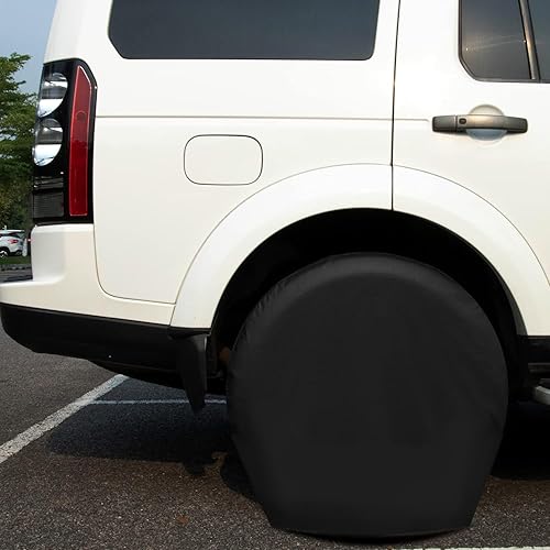 Miniatura 3 de Moonet Fundas resistentes para neumáticos para ruedas de RV (paquete de 2), protectores solares gruesos resistentes para camiones, autocaravanas,