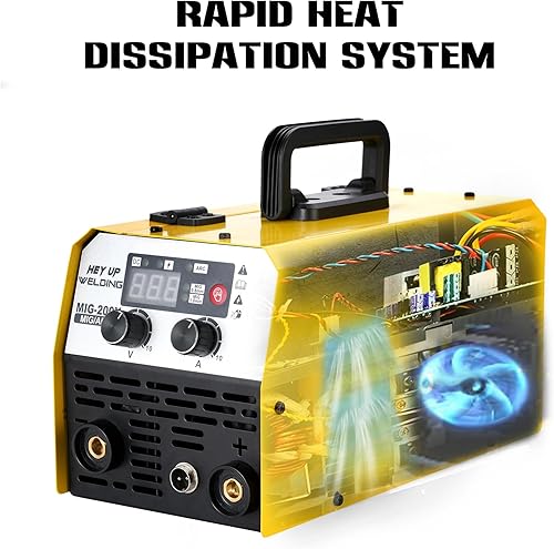 Miniatura 5 de HEY UP Soldador MIG, 140Amp 2 EN 1 Soldador de núcleo de fundente con alambre de flujo de 2 libras, máquina de soldadura de doble voltaje de 110