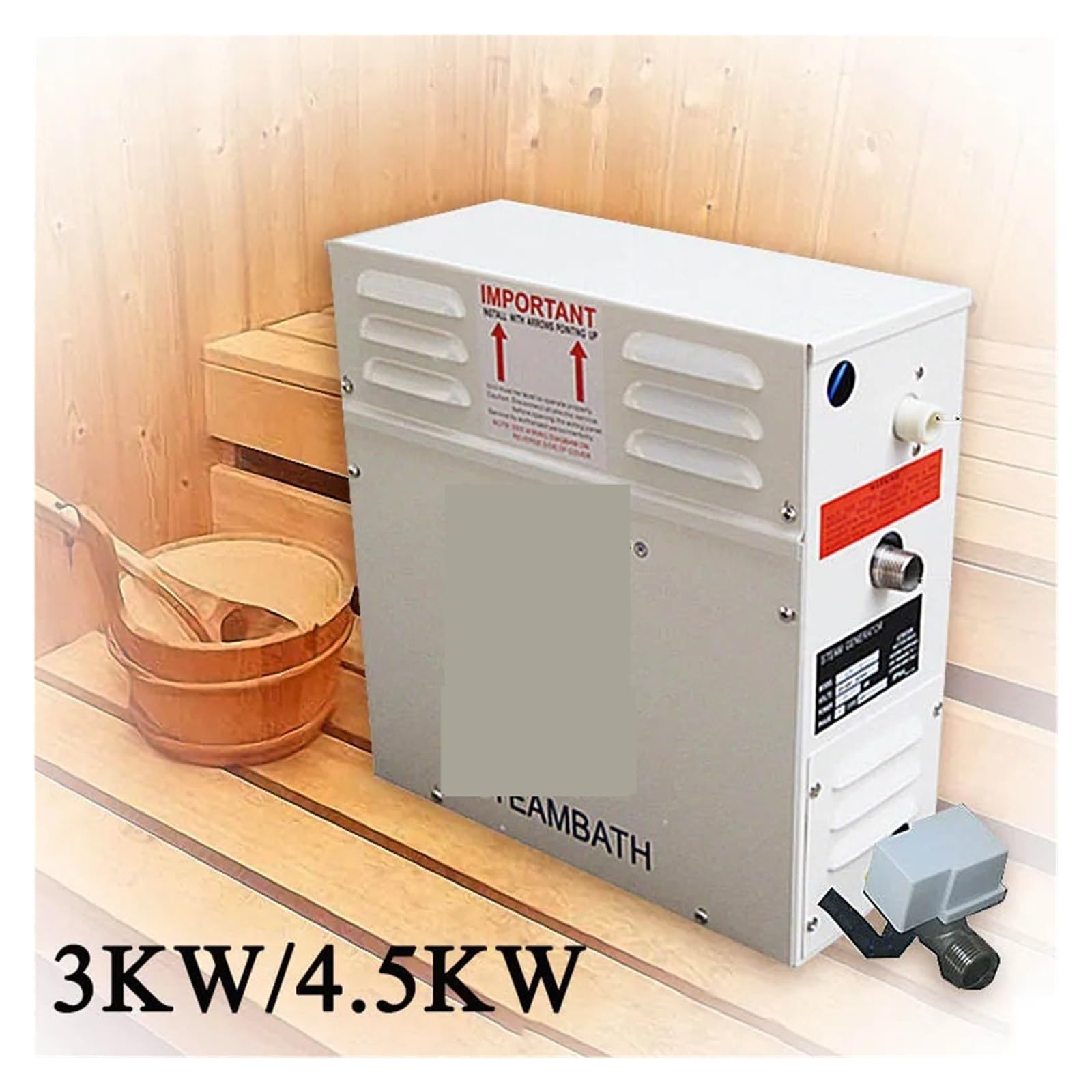 Générateur De Vapeur 3kw 4,5 Kw For Douche, Machine À Domestique, Bain Sauna, SPA, Avec Contrôleur Numérique DéTente à La Maison(4.5kw)
