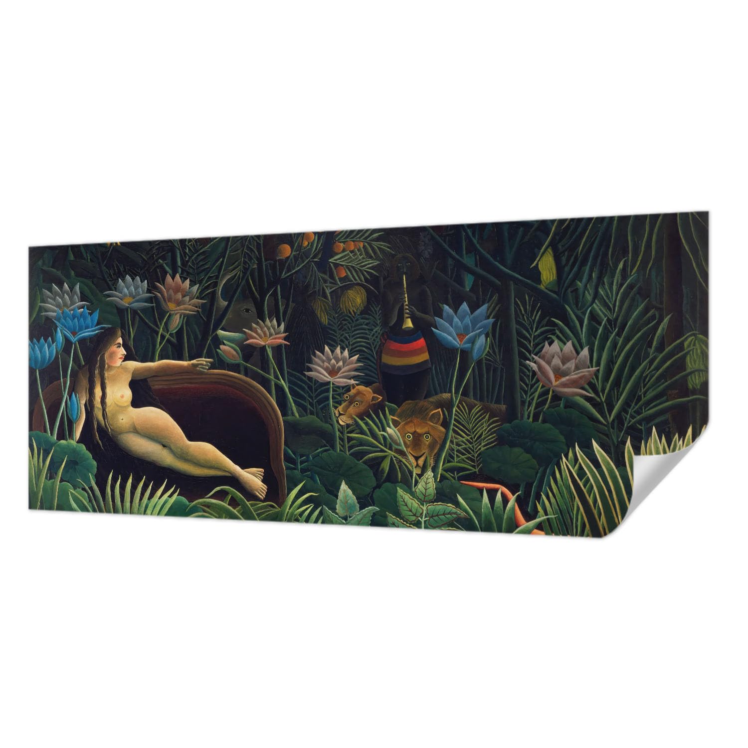 Décor mural adhésif jungle exotique 250x104 cm panoramique pour le salon