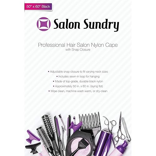 Miniatura 6 de Salon Sundry - Paquete de 5 - Capa profesional de nailon para peluquería con cierre a presión - 50 pulgadas x 60 pulgadas.