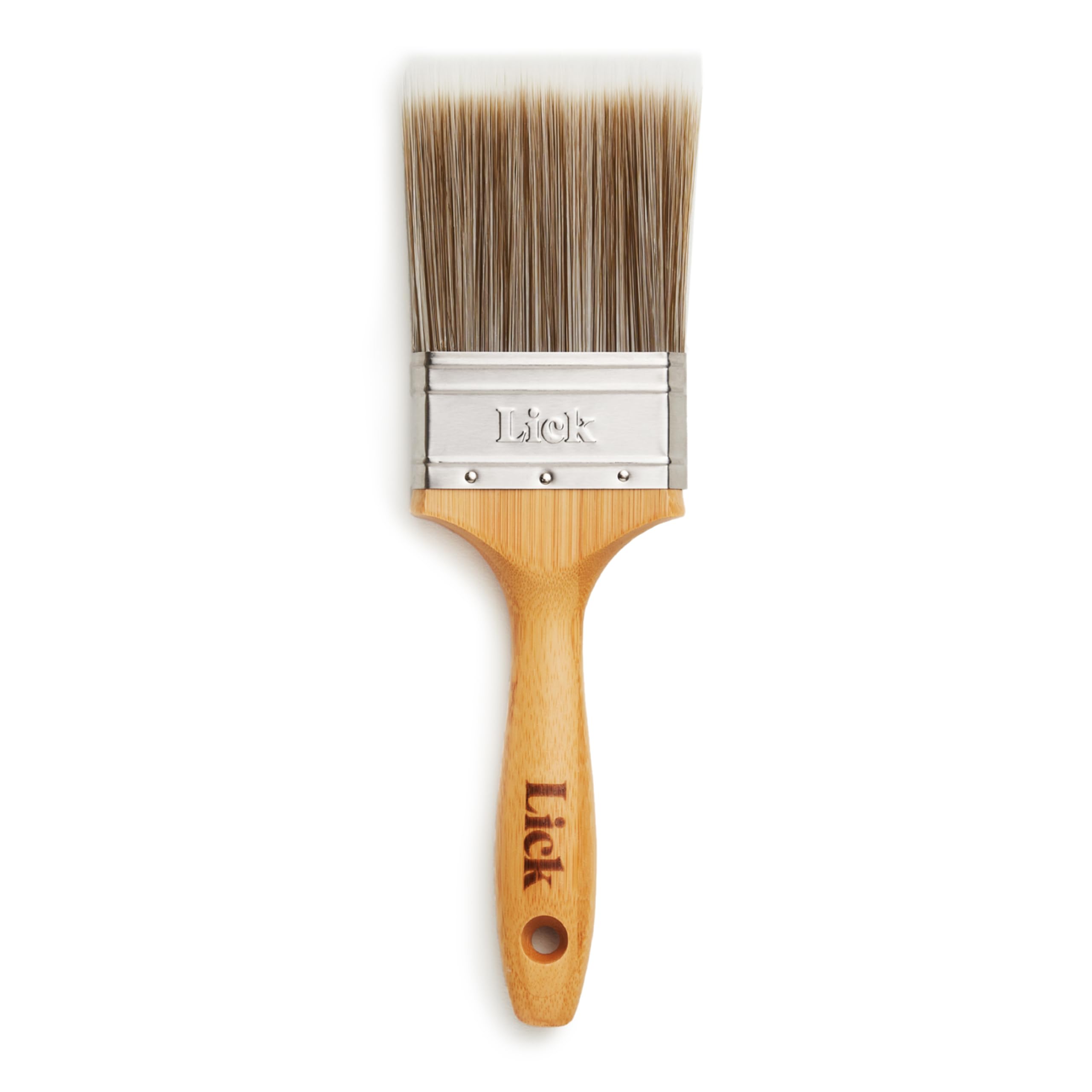 Lick 3 inch Bamboo Flat Paint Brush – Soft Bristle Brush for DIY & Home Decorating, Sustainable, Bamboo, Professional Flat Brush, Recycled Steel Handle, 3-inch Paint Brush