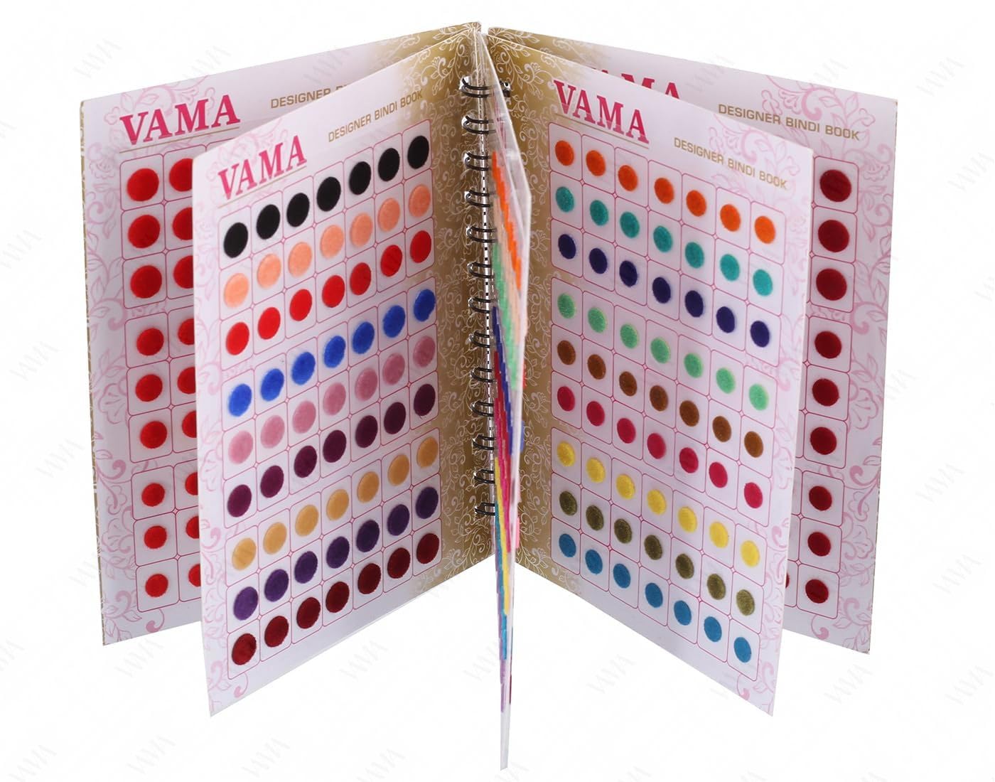 VAMA FASHIONS Simple Plain Round Multicolour Forehead Sticker kumkum Spiral Bindi Booklet for Women & Girls (Medium Bindi Small Book – 504 bindis)-Self-Adhesive