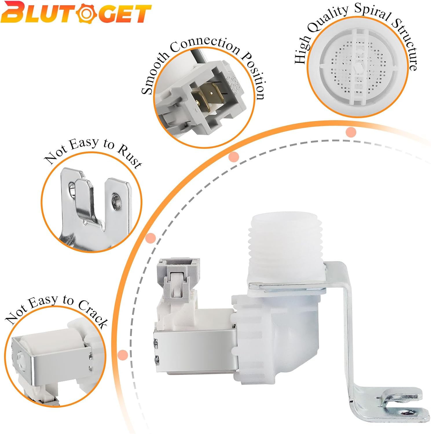 WD15X24213 WD15X22999 WD15X26140 Dishwasher Valve by Blutoget -Compatible for GE Dishwasher-Replaces 4547181 AP6286892 PS12342758 EAP12342758 WD15X20119 WD15X21340