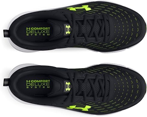 Under Armour Men's Charged Assert 10 Shoes, (004) Black/Black/High Vis Yellow, 8.5 UK