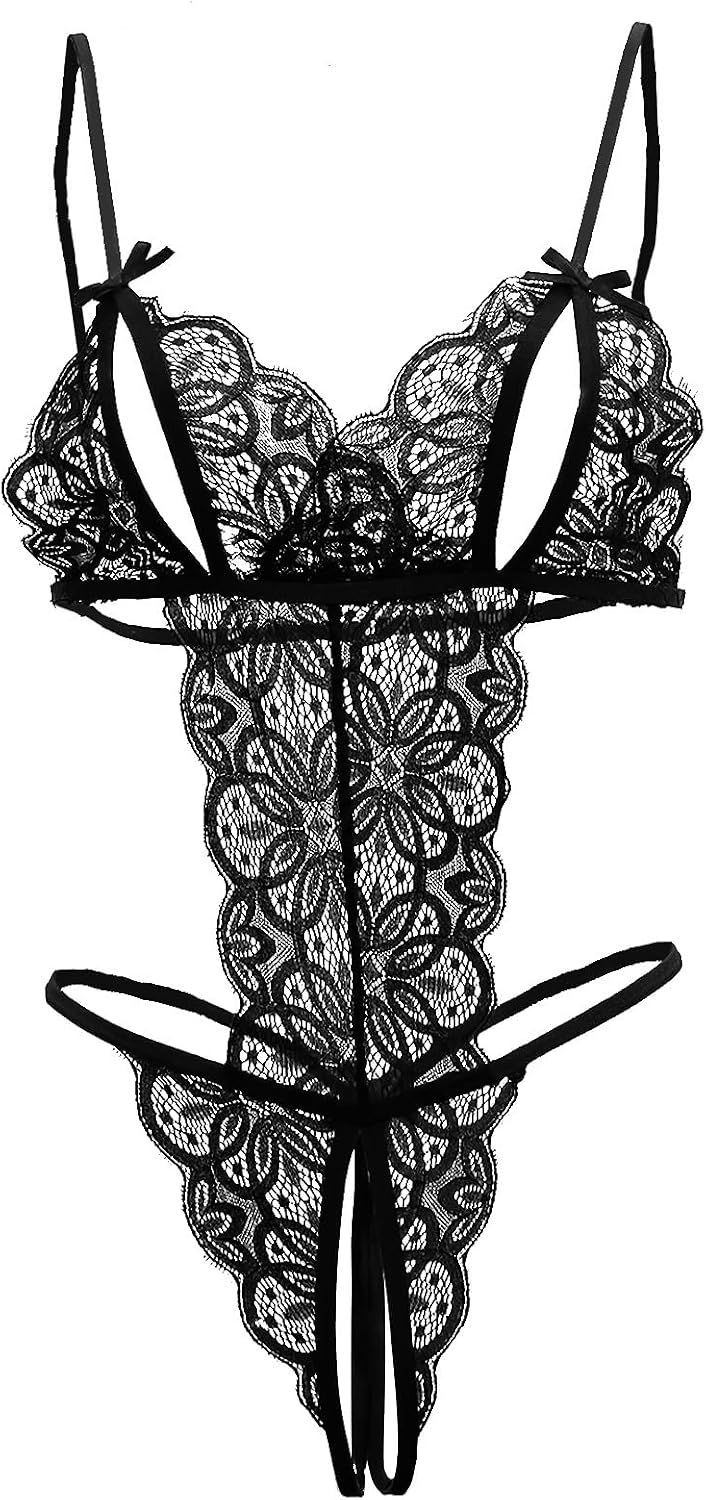 Body Girl V Neck Lace Sexy Lingrie Sleepwear Night Gown
